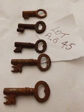 Antique/Vintage Hollow Padlock Metal Box Keys Set of 5 ( Lot A.B.45).