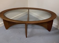 Vintage G-Plan Astro Teak Glass Coffee Table - Retro Mid Century Modern Cool