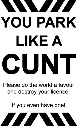 You park like funny - you,