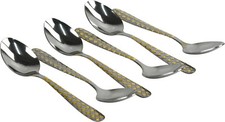 Tea Spoon Cutlery Stainless Steel GOLD Embellish Table Tea Spoons