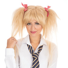 Adult Blonde School Girl Wig