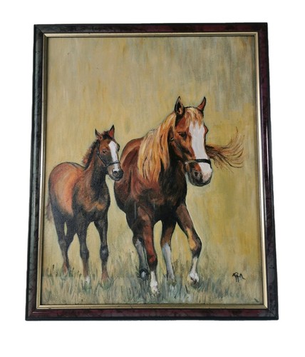 Horses field original oil - in,