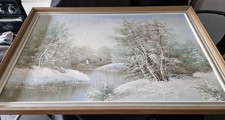 Winter Woodland Landscape Oil