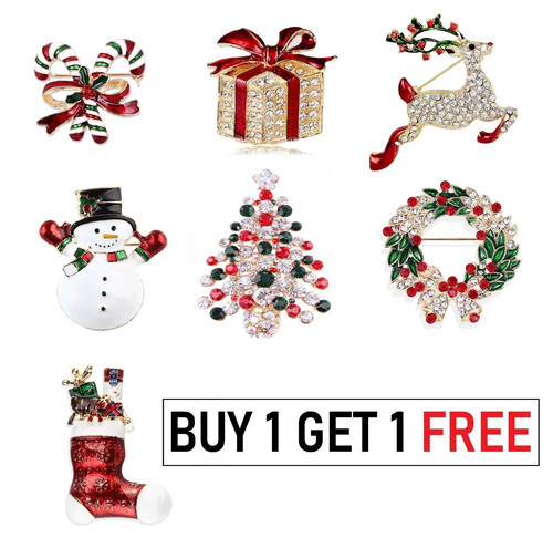Christmas brooch badge - christmas,