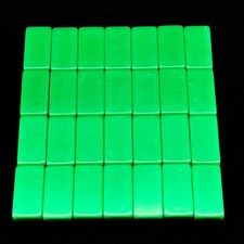 Vtg RICH Green Thick Dominoes