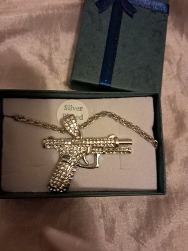 Rhinestone gun pendant and - rhinestone,
