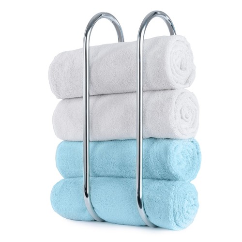 Livivo chrome bathroom towel - chrome,