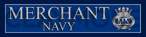 Merchant navy ship car sticker - navy,