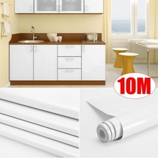 1000*60cm Gloss White Vinyl Film Wrap Sticky Back Kitchen Cupboard Door Covering