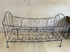 Antique French iron day bed/cot for child's bedroom or decorative item 143x63cm 