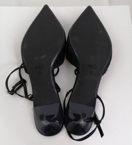 Women court heels navy - m&s, women's