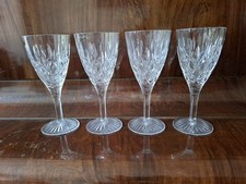 4 Vintage Cut Glass Wine Glasses. Very good condition