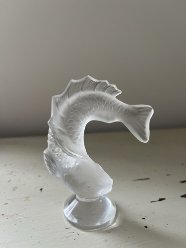 Vintage frosted glass fish - vintage,