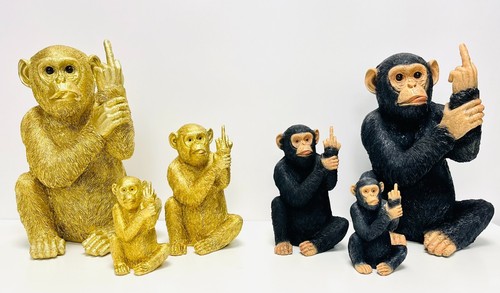 Rude monkey ornament yours - ornament, up