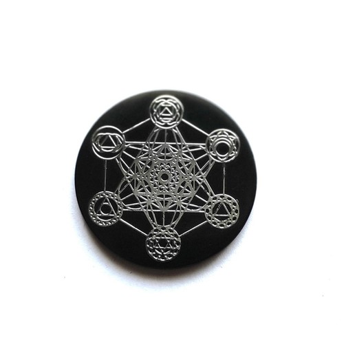 Shungite phone plate merkaba - shungite,