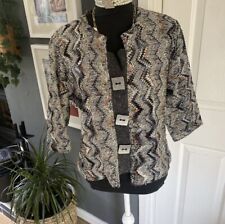 Ladies grey sparkly three-quarter sleeve cardigan/jacket size says 18 more 14 ?