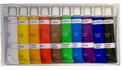 Acrylic paint tubes - 10,