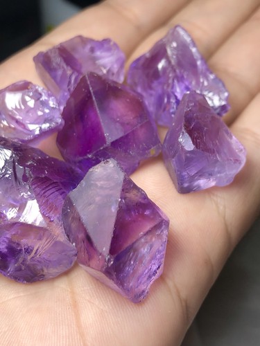 Rough amethyst crystals purple - rough,
