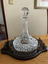 Crystal glass ships decanter - crystal,