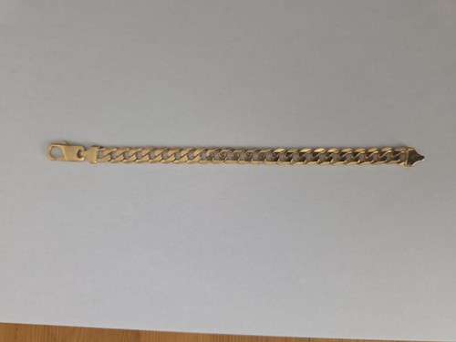 9ct gold curb bracelet - , by
