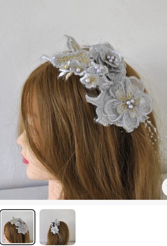 Grey fascinator mother - fascinator, of
