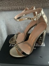 Ladies Gold Metallic Ankle
