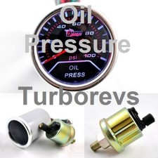 FORD FOCUS MONDEO FIESTA ST RS TDCI SMOKED PRESSURE GAUGE 52MM