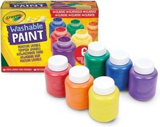 Washable Paint for Kids Toddler Baby Finger Craft Non Toxic,Pack of 6 Paints Set