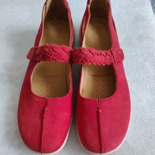 Hotter Shake Suede Shoes in Red Size 9 Std-New