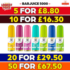 BAR JUICE 5000 Nic Salt 10ml E Liquid 5mg/10mg/20mg Vape Juice 50/50 VG/PG