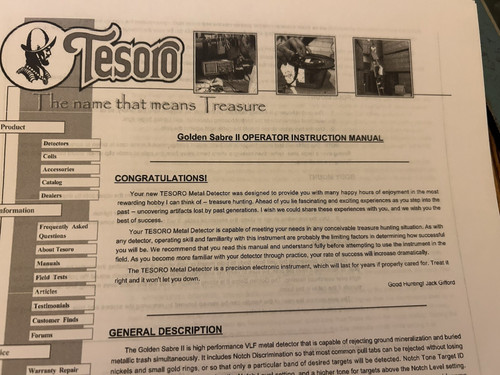 Tesoro golden sabre metal - tesoro,