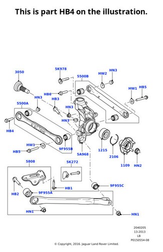 Land rover genuine lateral arm - rover,