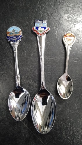 Spoons steel and enamel - spoons, x3