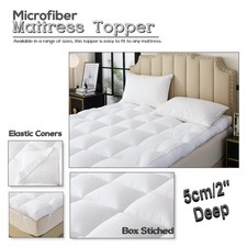 Microfibre Mattress Toppers 5cm Deep Thick Hotel Quality Soft Mattress Protector