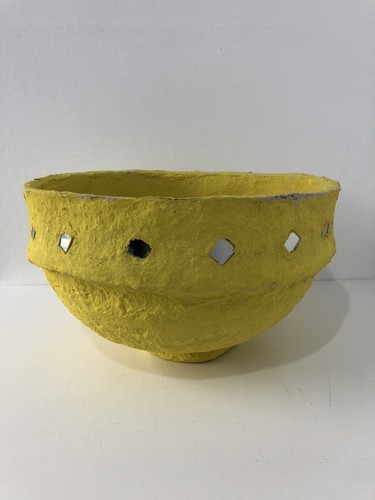 Vintage paper mache - paper, bowl