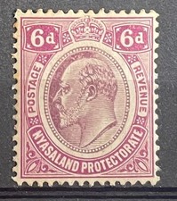 NYASALAND 1908 Edward VII 6d