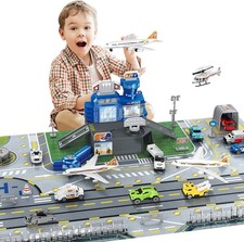 Airplane Toy Set with Trucks