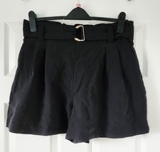 TU Black Belted Shorts Size 14