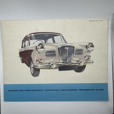 Wolseley 15/60 1960-61 UK Market Foldout Sales Brochure Farina FAIR
