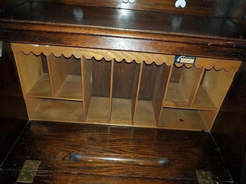 Antique writing bureau dims - antique,