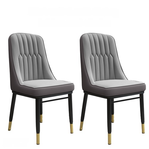 Grey leather dining - pu,