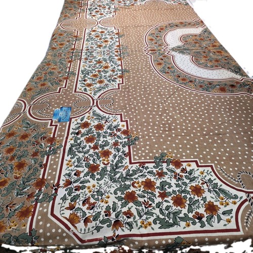 Vintage block print tablecloth - vintage,