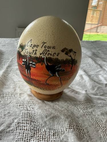 Vintage hand painted ostrich - vintage,