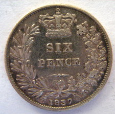 1837 Sixpence, Pls See Pictures & Description