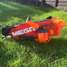 NERF MEGA Red Mastodon N Strike Blaster Good Used Condition - 