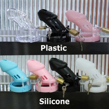 Plastic silicone male chastity - plastic/silicone,
