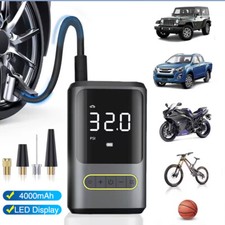 UK Car Tyre Inflator Cordless Digital USB Rechargeable Tire Air Compressor Pump