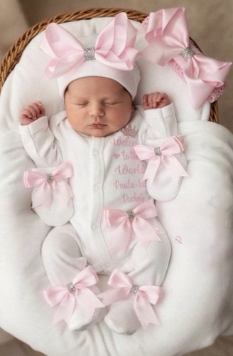 Newborn baby girl babygrow - baby,