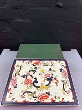 6 x Large Masons Ironstone Blue Mandalay Table Placemats 12" x 9"