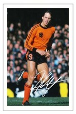 JOHAN CRUYFF Signed Autograph PHOTO Fan Gift Signature Print HOLLAND Soccer